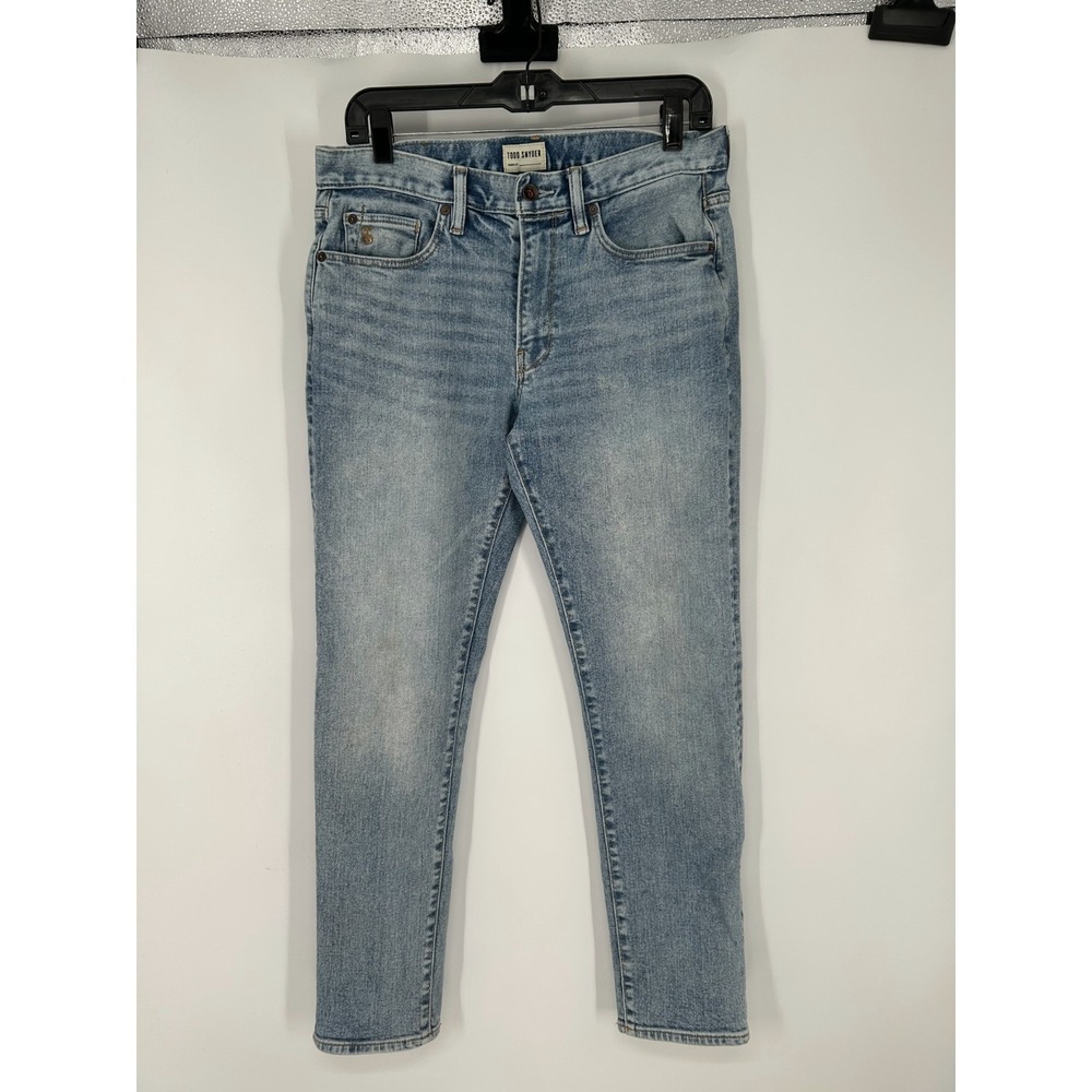 Todd Snyder Jeans Mens 30x30 Blue Denim Slim Fit Light Wash Pants Tapered Leg